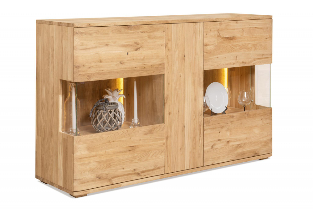 Комод бар из массива дуба Мидгард с подсветкой