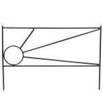Заборчик садовый «Солнце» 45*67*335см (5 деталей)