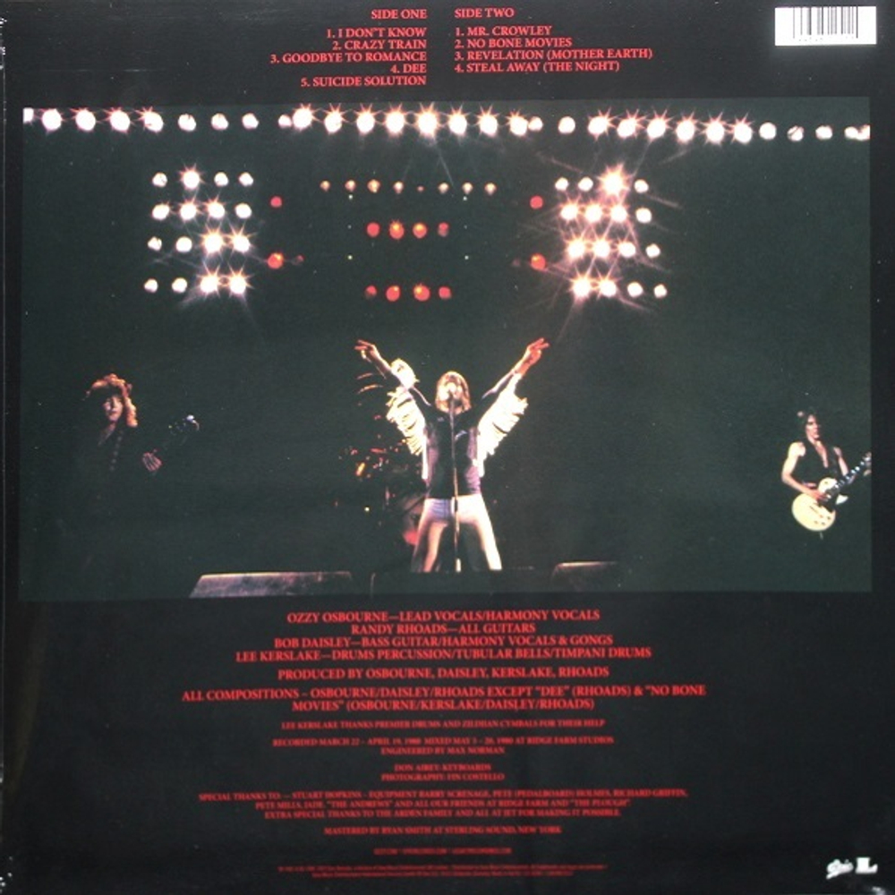 Ozzy Osbourne / Blizzard Of Ozz (Limited Edition)(Coloured Vinyl)(LP)