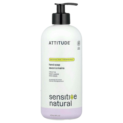 ATTITUDE, Sensitive Natural, мыло для рук, сладкий жасмин, 473 мл (16 жидк. унций)