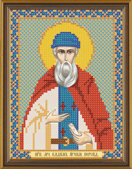 Ткань с рисунком  "Нова Слобода" №1 для вышивания бисером, 13 см х 17 см