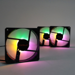 Набор из 3 вентиляторов TESLA RGB120 LB3, 120мм, 1200rpm, 3-pin+Molex, черный/FRGB, 38CFM, 21дБ (TSL-120-LB3)