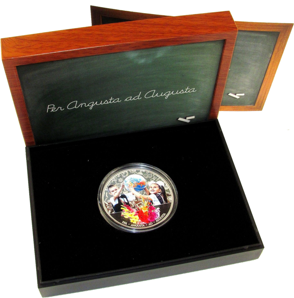 2 доллара. Школа День знаний 1 Сентября Доска. Ниуэ. 2011 г. PROOF