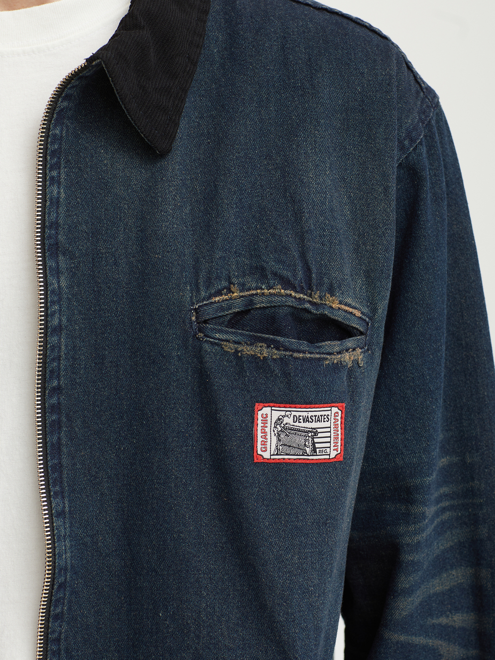 Мужская Куртка Denim Work - Grunt- Washed Blue