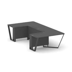 Steel Meet Стол переговорный П-образный KDK-PR.B.SP-07P Антрацит/Металл Антрацит 1600*3200*750