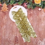 Бант на ёлку «Зимнее очарование» 8,5*9 см (набор 6 шт), Золото