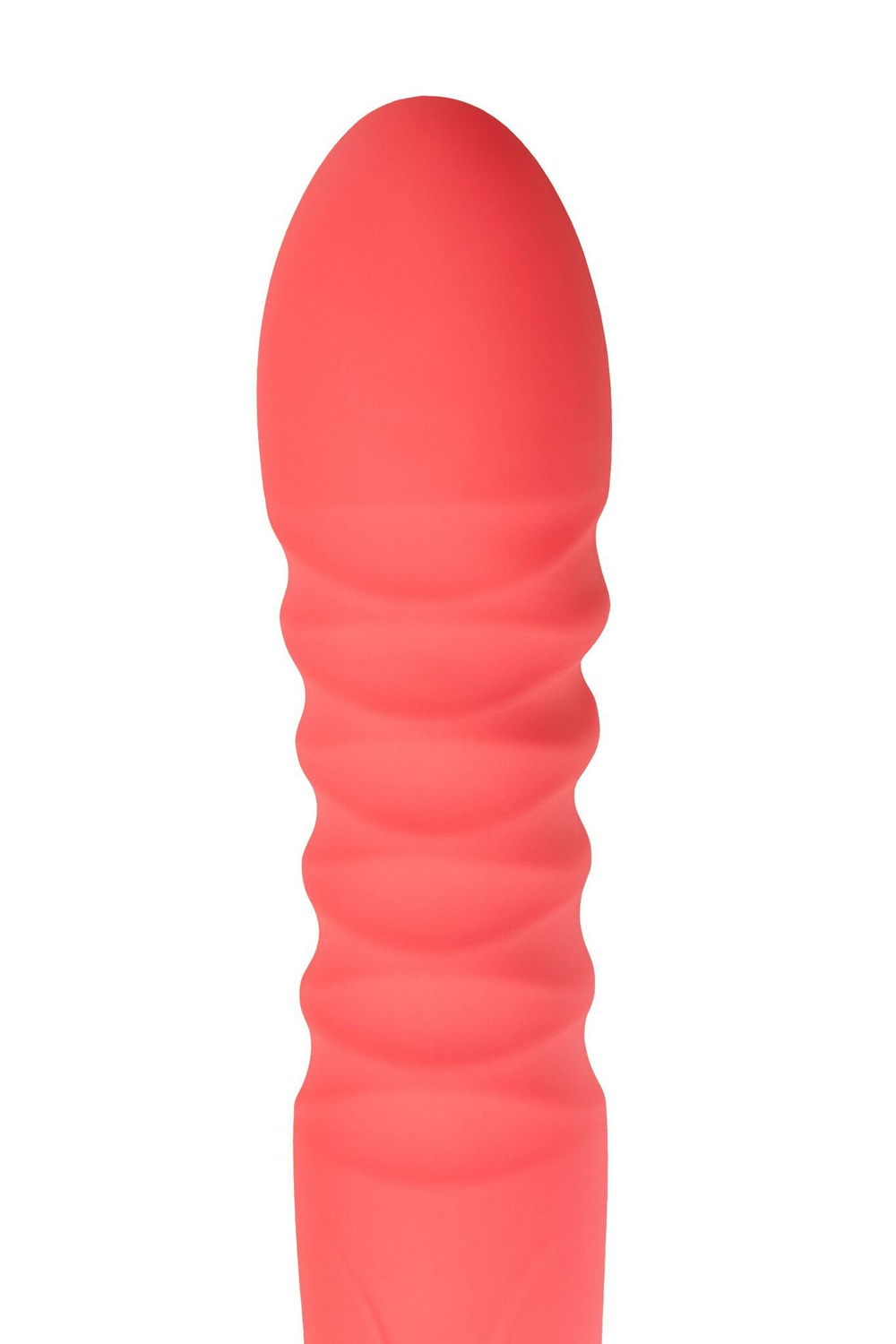 Коралловый вибратор Flox с возвратно-поступательными движениями - 21,5 см. (Цвет: коралловый)