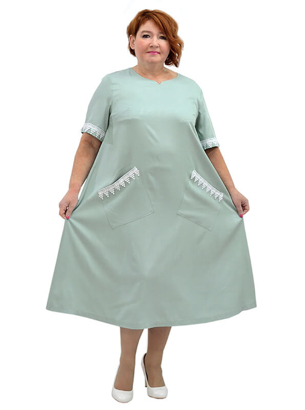 Летнее платье из тенсела Полынь