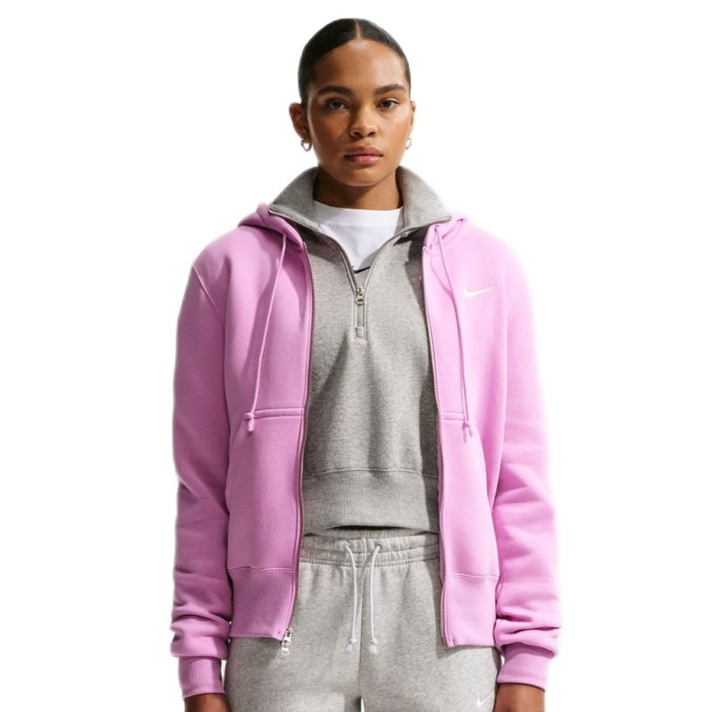 Женская теннисная куртка Nike Sportswear Phoenix Fleece - light magenta/sail
