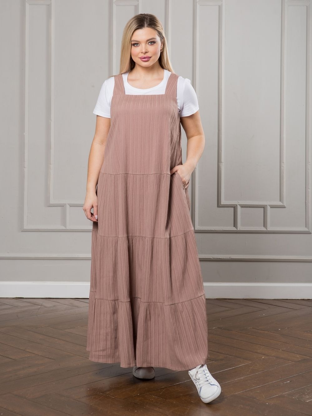 Сарафан 1251 капучино Novita (Акция)