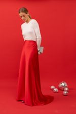 ЮБКА МАКСИ САТИНОВАЯ RED