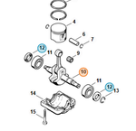 Коленчатый вал для бензопилы STIHL MS 210, 230, 250. арт.PJ25020PRO FARMERTEC (STIHL 1123 030 0408)