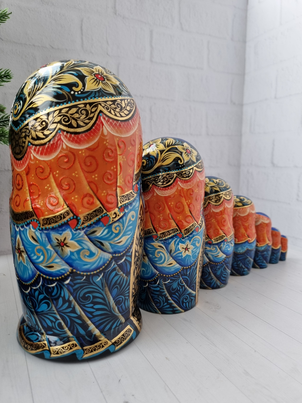 Матрёшка "Русская Тройка" 7мест 21см