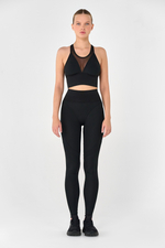 Топ-бра фигурным декольте с чашками с сеткой