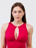 Купальник Zebra слитный без костей бразилиана (красный)