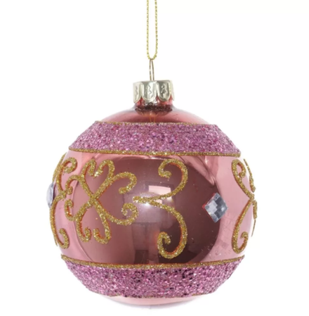 721313 Украшение новогоднее Шар "Золотой вензель"