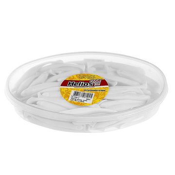Виброхвост несъедоб. Jumbo 4,95'/12.5 см White 100шт. (HS-7-001-N) Helios