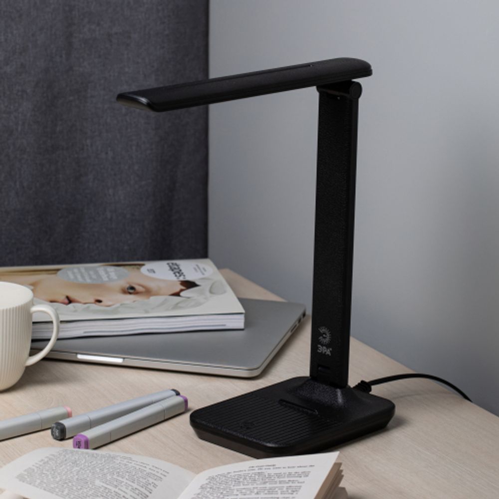 Настольный светильник ЭРА NLED-500-10W-BK светодиодный черный | Светодиодные настольные лампы