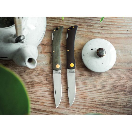 Складной нож Boker 111914 Rangebuster Green c клинком из стали Böhler N690, рукоять микарта