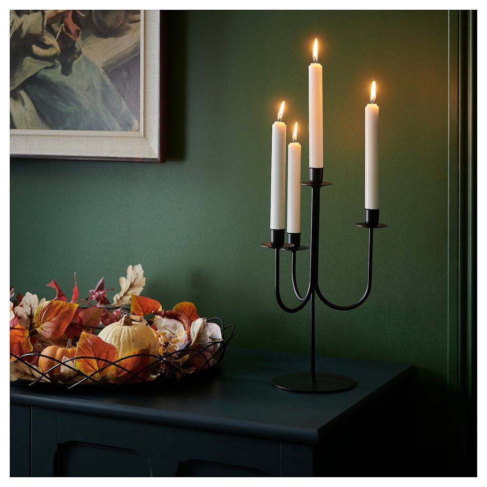 IKEA HÖSTAGILLE  (ИКЕА ХÖСТАГИЛЛЕ)  -  Канделябр, черный, 37 см