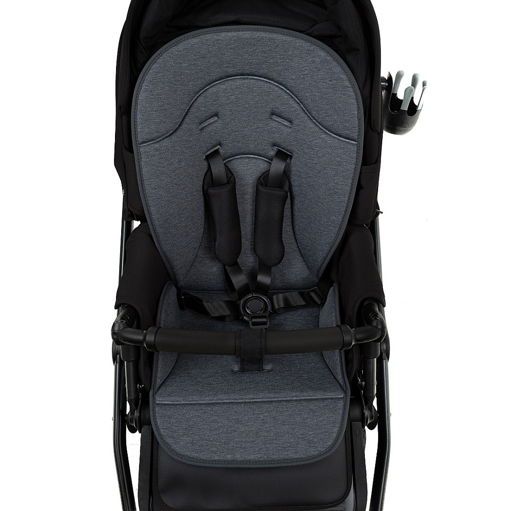 Детская коляска Roan Sol 2.0 3 в 1 с автокреслом Pituso Baesa Pro Black,Beige Canopy SLL/30/T Caviar Black/Black/руч.Black