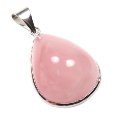 Кулон "Капель" розовый кварц асс.
