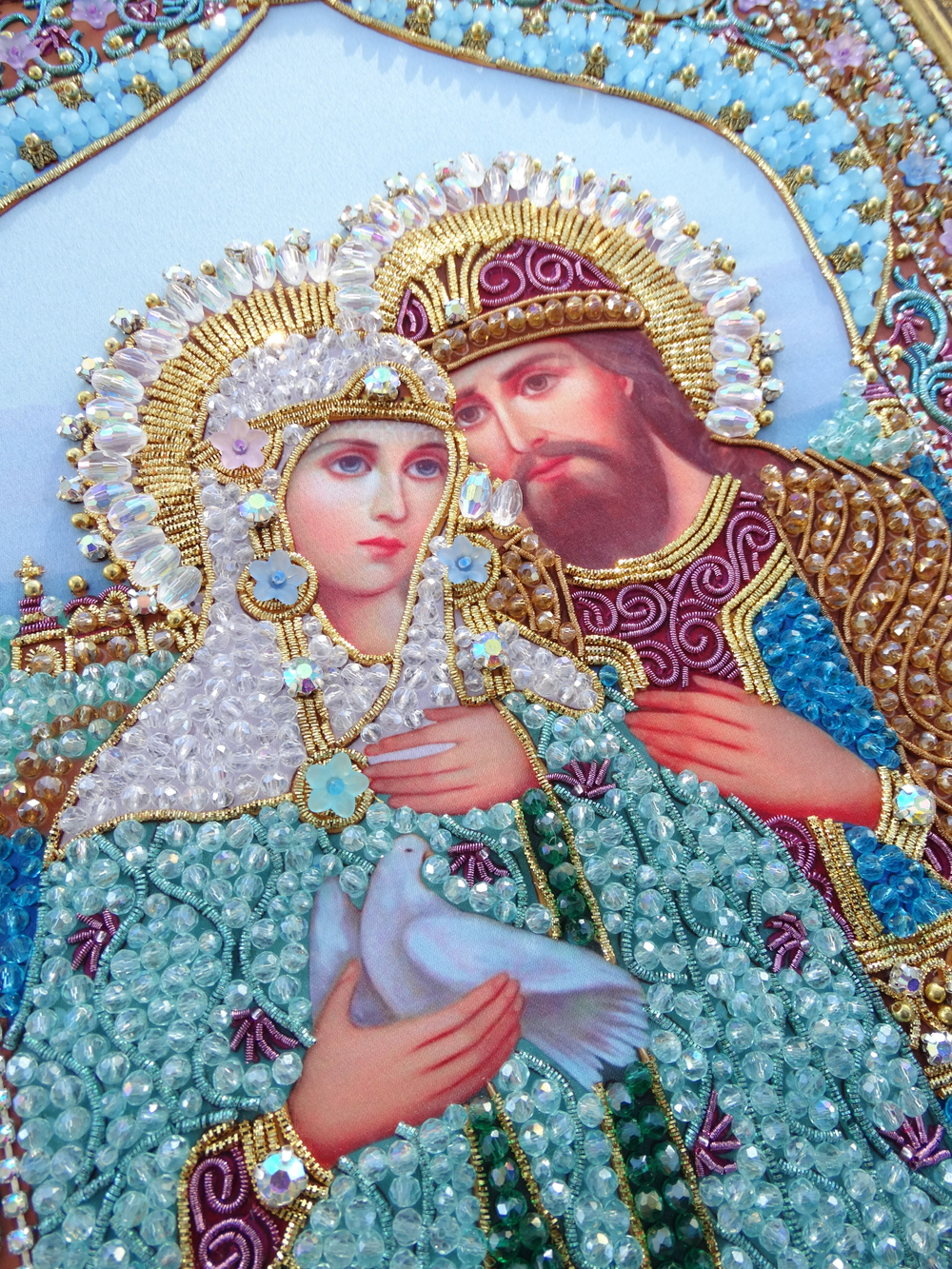 Принт-И26 Ткань с нанесенной авторской схемой Святые Петр и Феврония