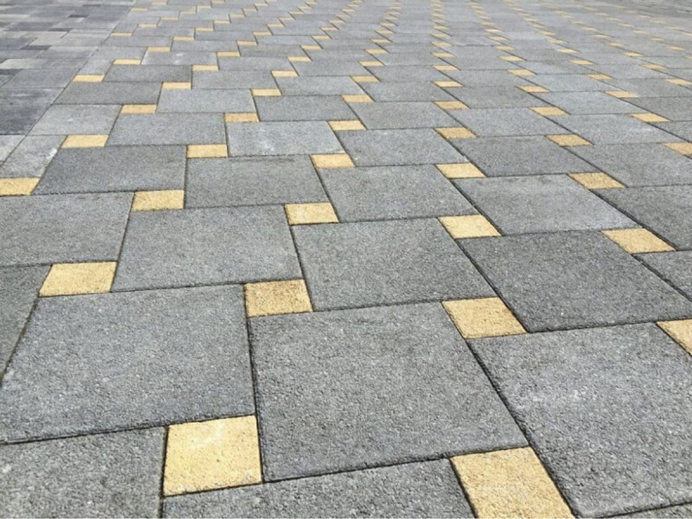 Гранитная тротуарная плитка КВАДРАТ - А.3.К.4 Гранит Синий