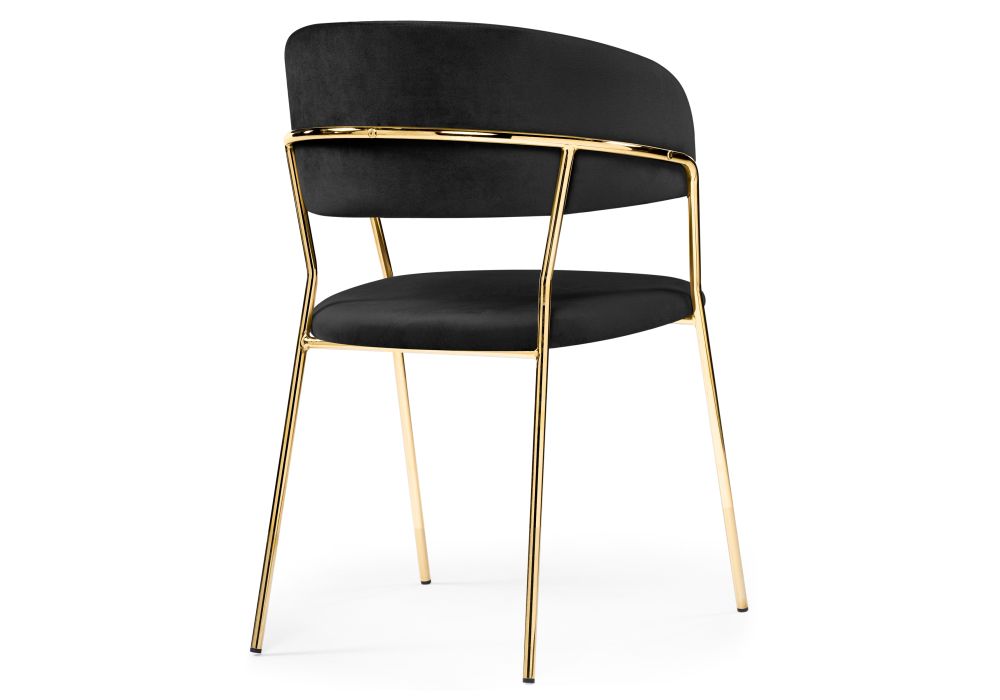 Стул на металлокаркасе Kamelia black / gold