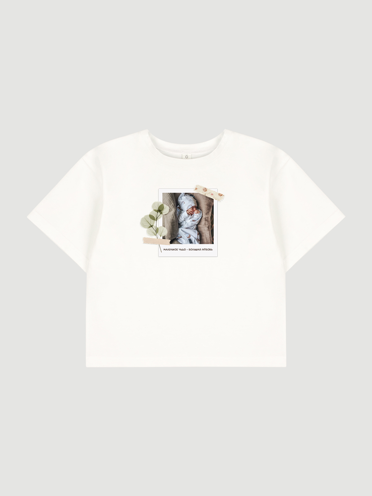 Футболка оверсайз с персонализацией Mjölk Ecru Футболка оверсайз с персонализацией Mjölk Ecru