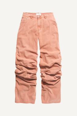 H&M - Glenn Martens Брюки oversize из выцветшего хлопкового твила, розовый