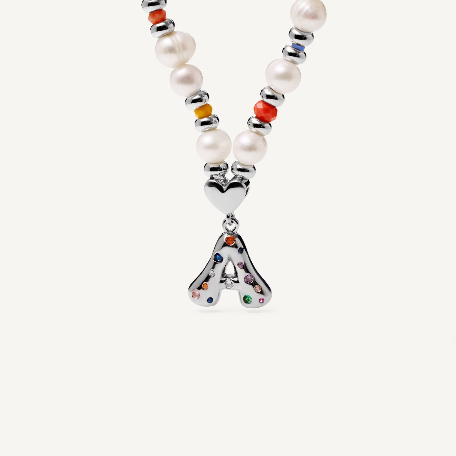 Колье My Rainbow ABC Necklace - Silver