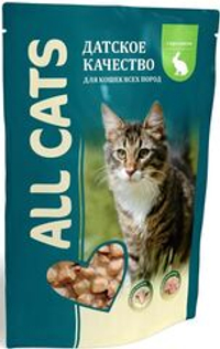 Влажный корм для кошек ALL CATS с кроликом в соусе 85 г