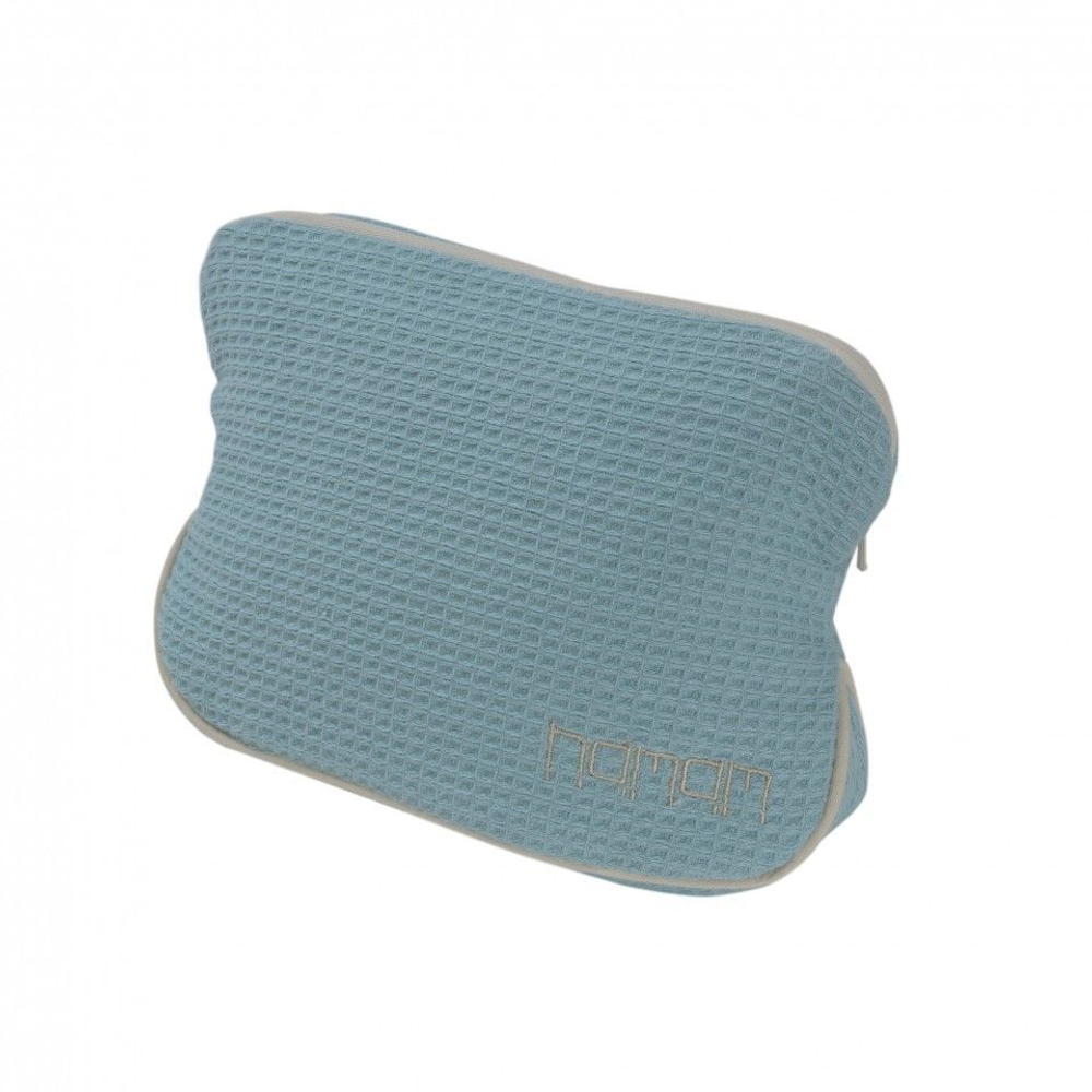 Косметичка Hamam Tosya голубая-слоновая кость Турция