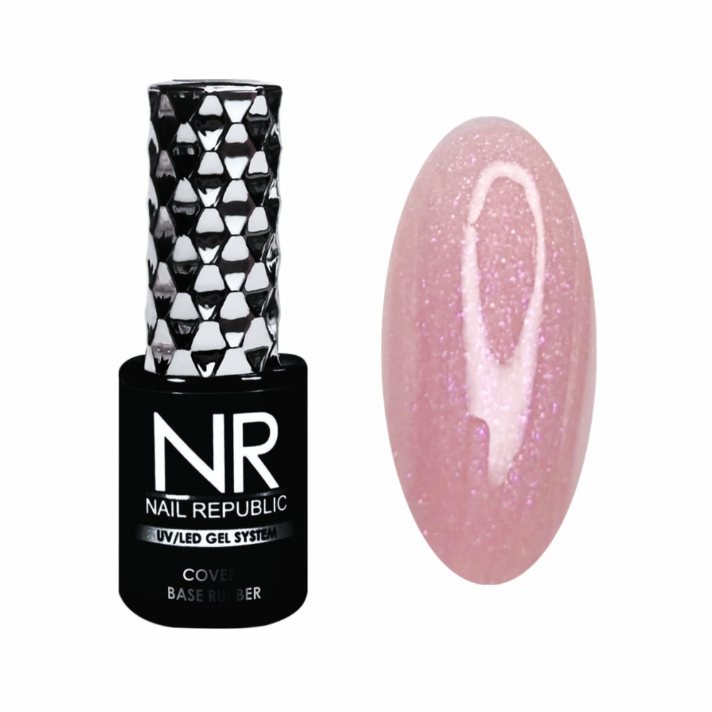 Nail Republic Камуфлирующая база №015 с шиммером, 10 мл