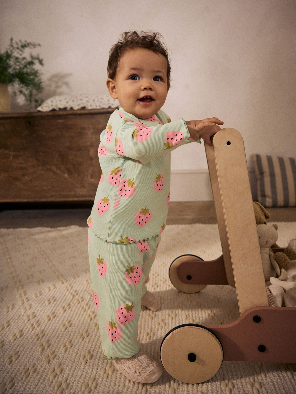 Лонгслив и брюки в комплекте для малышей Next AA6-491, Бирюзовый, Розовый