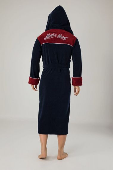 Халат мужской с капюшоном Atletic Sport синий 2810  Nusa Турция