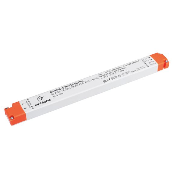 Блок питания ARV-SP-12075-LINEAR-PFC-TRIAC-0-10V (12V, 6.25A, 75W) Arlight 047950