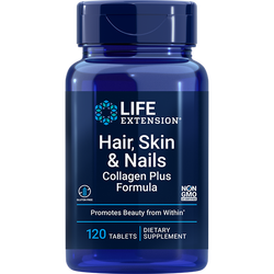 Hair, Skin & Nails Collagen Plus Formula 120 таблеток Life Extension