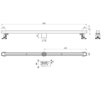 Душевой трап 90 см WONZON & WOGHAND, Брашированное золото (WW-65409T-BG)