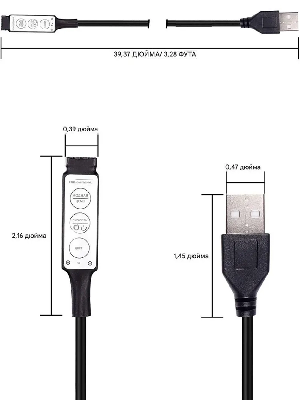 ARGB Светодиодная лента 5 Вт, Разноцветная лента, для дома, для компьютера, для вывески 5 Метров 5м GerShock