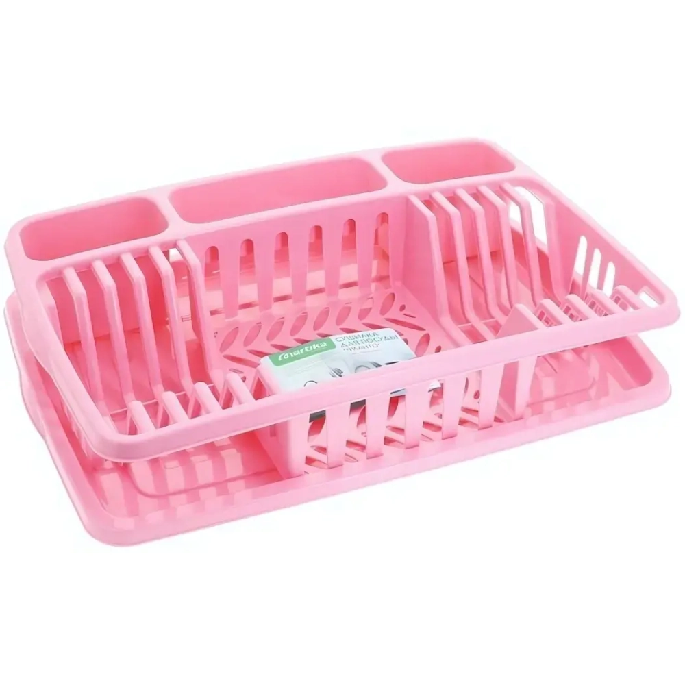 Сушилка для посуды «Фланто» 50,8*33,8см розовая С488РОЗ