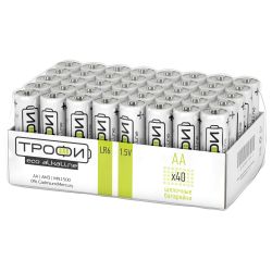 Батарейки Трофи LR6-40 bulk ENERGY Alkaline | Трофи