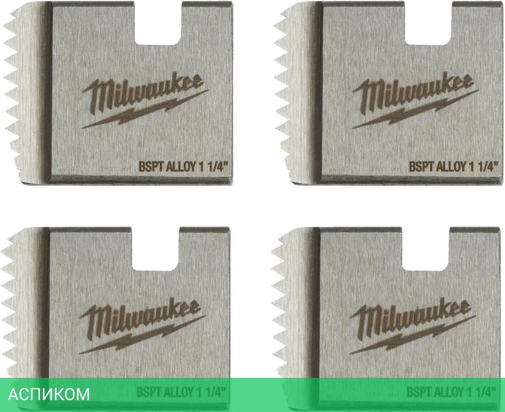 Плашка для резьбонарезного инструмента Milwaukee FPTD 1-1/4" BSPT Alloy (4932480230)