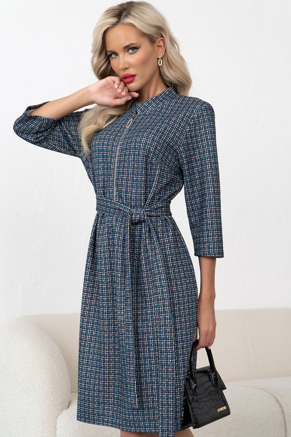 Платье Милана (синий/серый) Р11-1248/2 Nikol