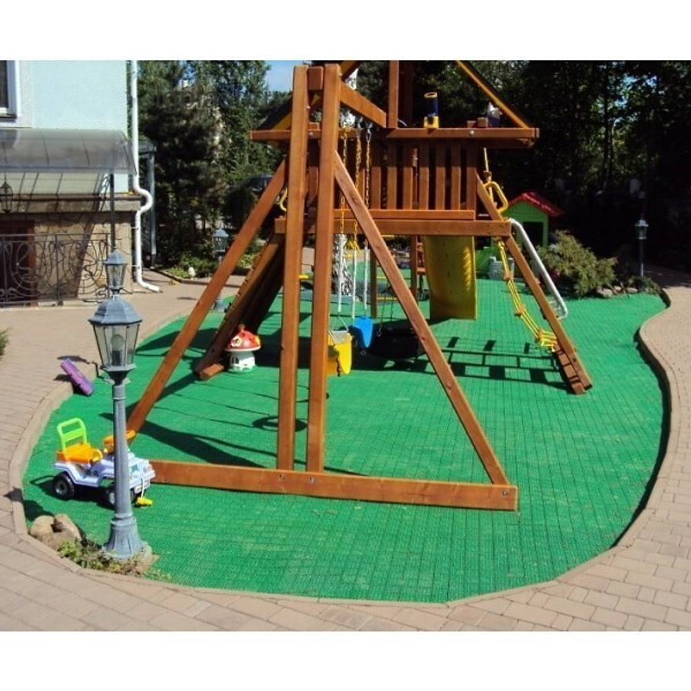 Пластиковая плитка для дорожек (дачные и садовые дорожки) Darel Solid от 1 до 50 м2 Зеленый
