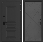 Дверь входная Лабиринт АЛЯСКА ЛАЙТ 24 Графит софт металлическая
