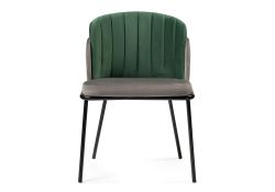 Стул на металлокаркасе Сиолим графитовый / изумрудный / черный глянец