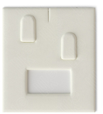 Вкладыш 03/наклонный/для 2 колец/2 вертикальных язычка/окошко для бирки/прорезь для нитки