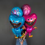 Шар (24''/61 см) Фигура, Зубастики, Зубабасси, Синий, 1 шт.